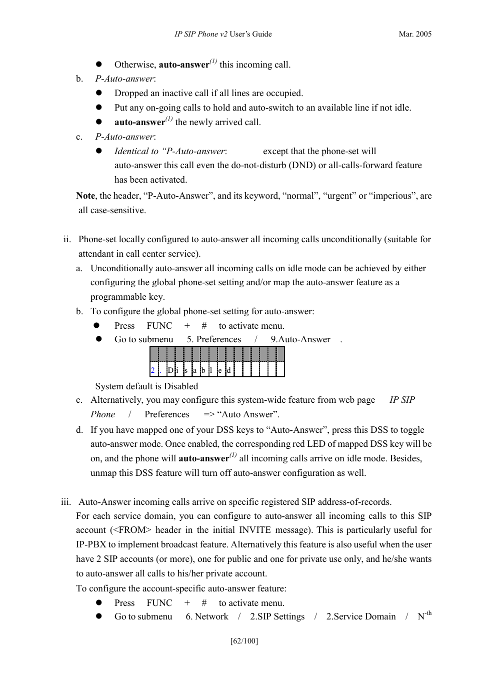 ATL Telecom IP300S User Manual | Page 62 / 100