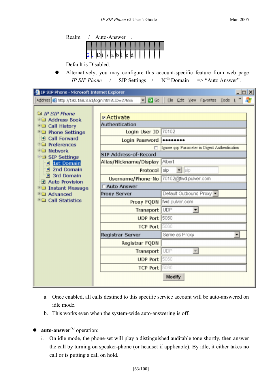 ATL Telecom IP300S User Manual | Page 63 / 100