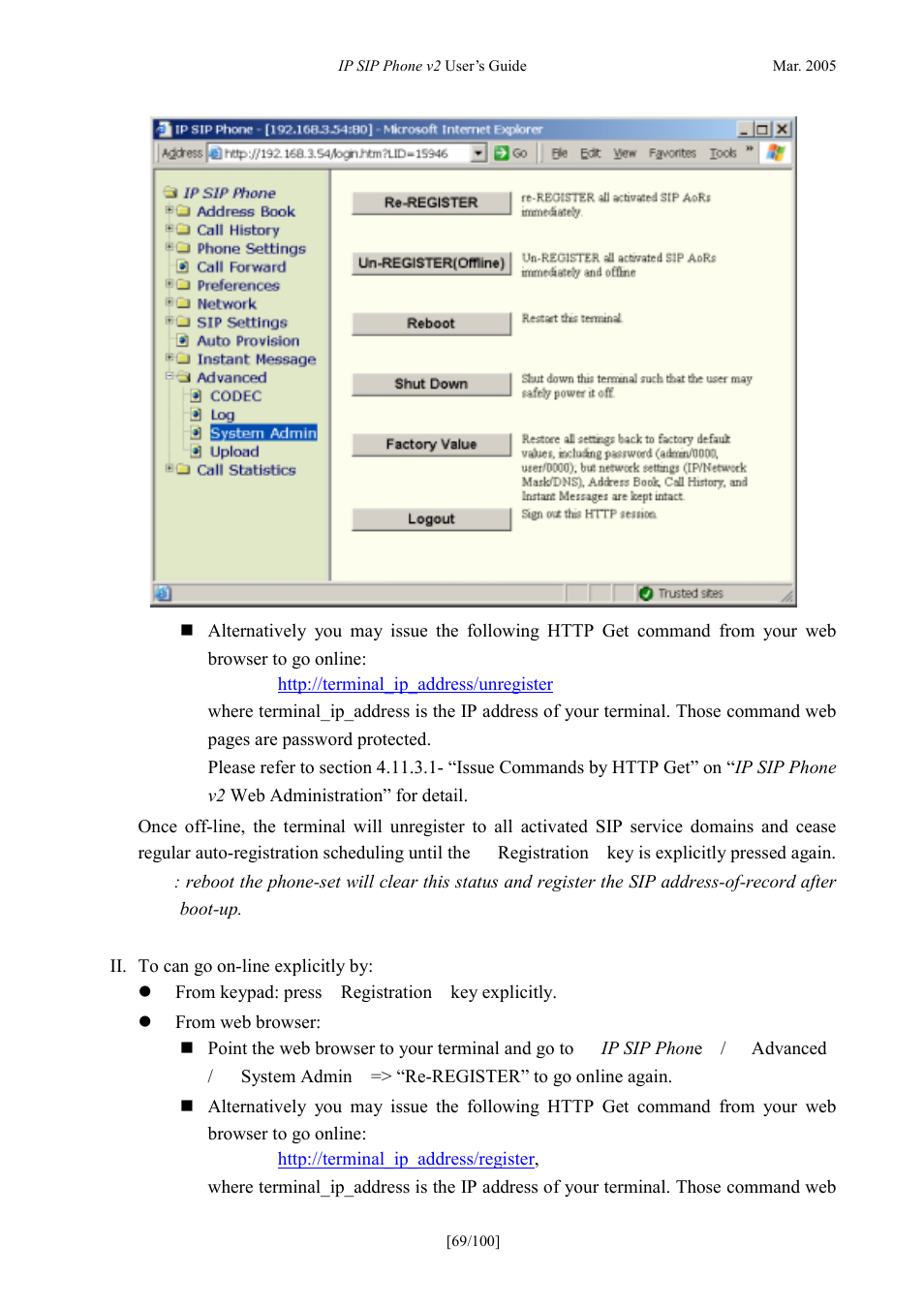 ATL Telecom IP300S User Manual | Page 69 / 100