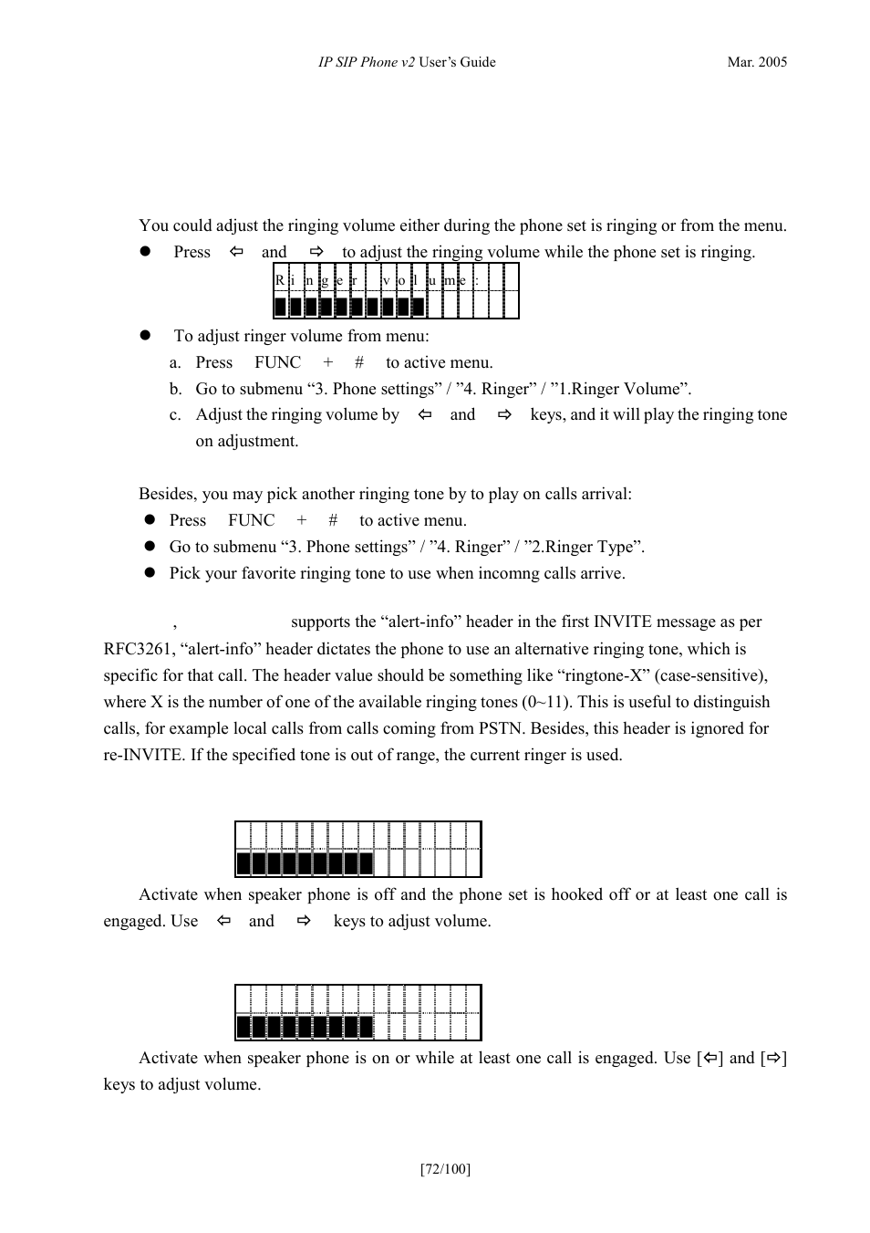 Voice volume adjustment, Ringer, Handset | Speaker phone, Oice, Olume, Djustment, Inger, Andset, Peaker | ATL Telecom IP300S User Manual | Page 72 / 100