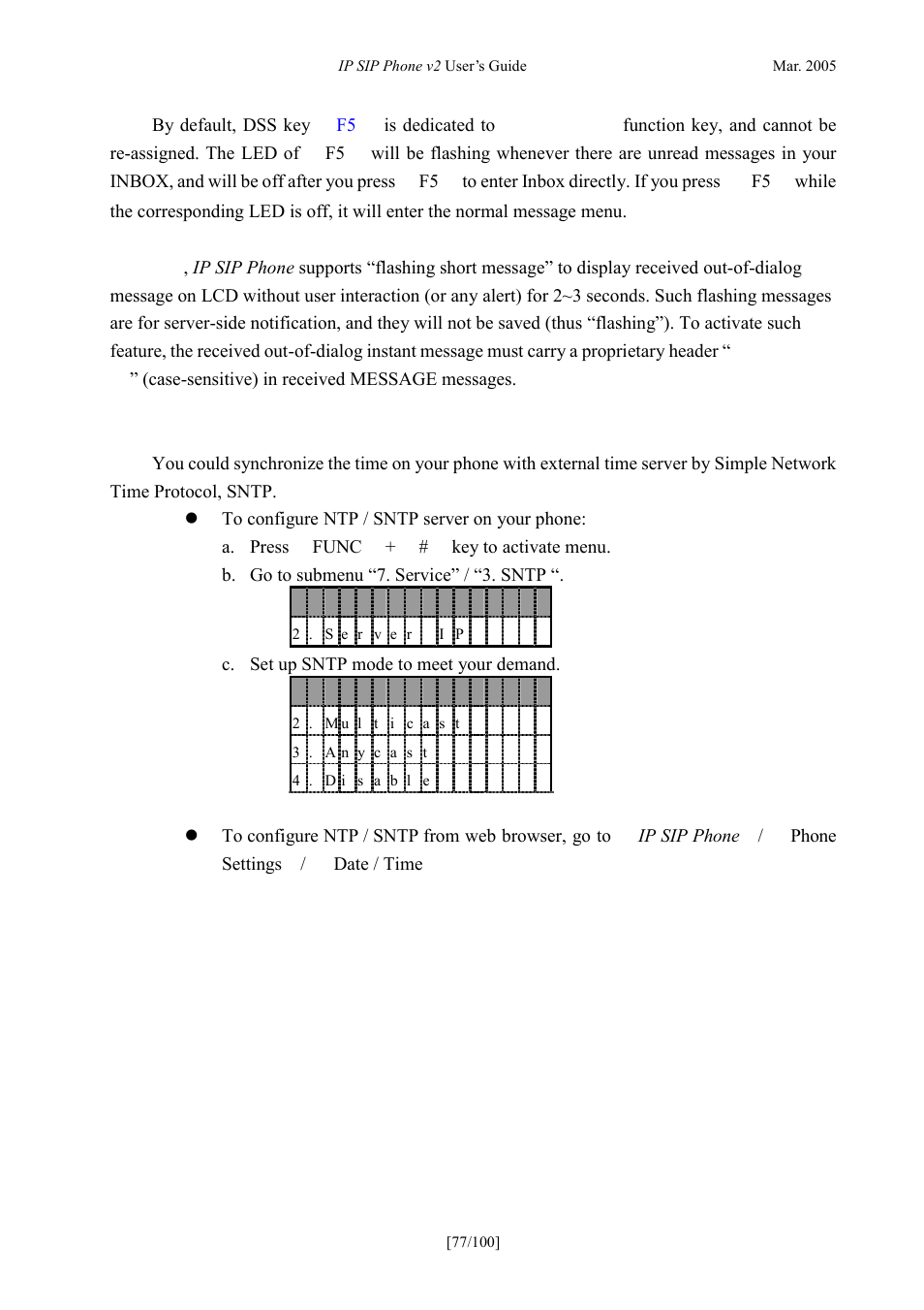 Synchronize time, Ynchronize | ATL Telecom IP300S User Manual | Page 77 / 100