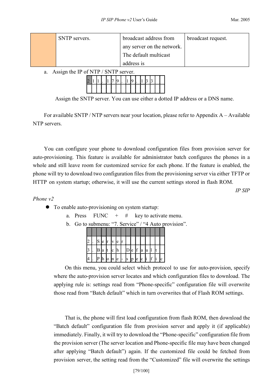 Rovision, Auto provision | ATL Telecom IP300S User Manual | Page 79 / 100