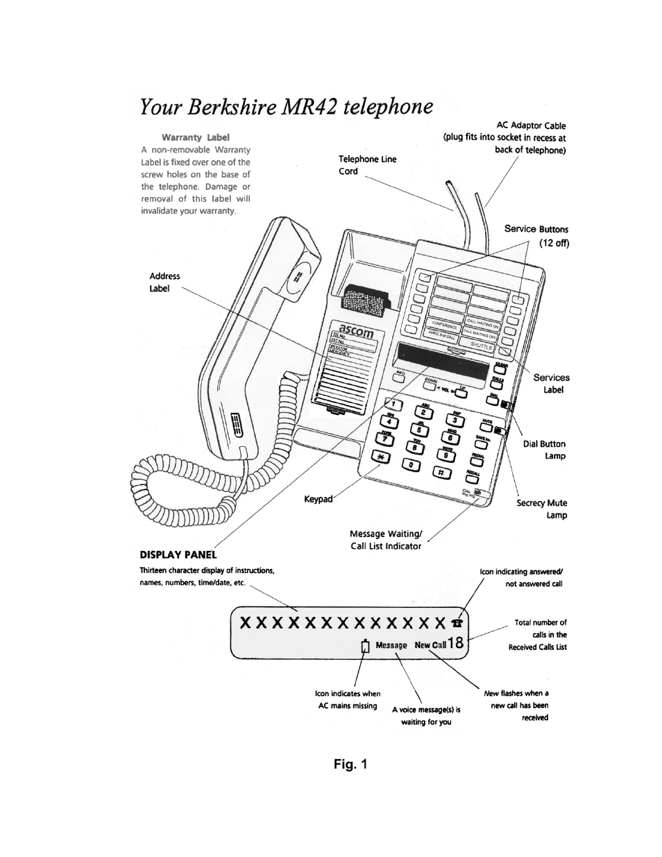 ATL Telecom Berkshire MR42 User Manual | Page 11 / 12