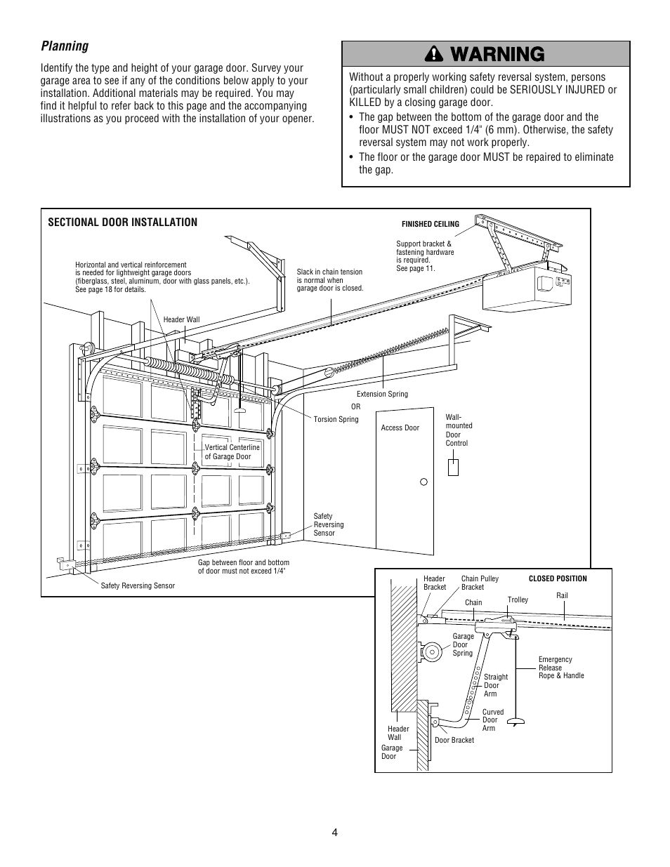 Planning | Chamberlain ATS 2113X User Manual | Page 4 / 32