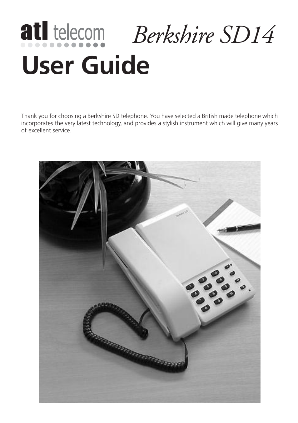 ATL Telecom Berkshire SD14 User Manual | 4 pages