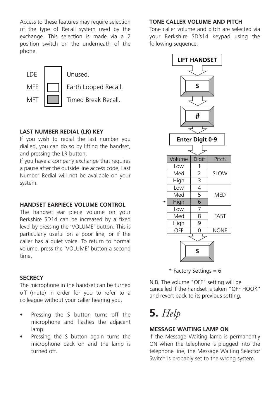 Help | ATL Telecom Berkshire SD14 User Manual | Page 3 / 4