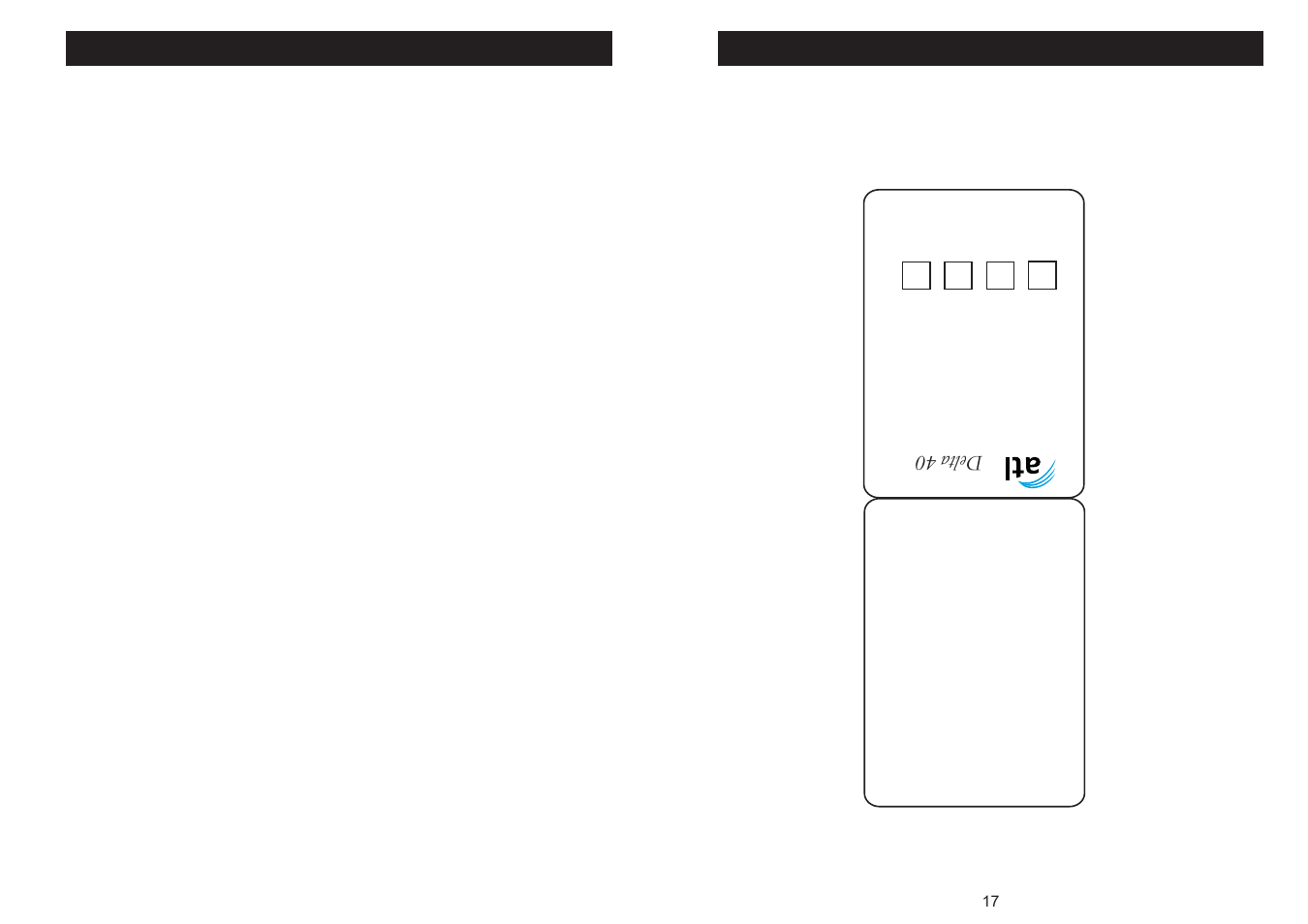 Delta 40, Declarations, Fold | ATL Telecom Delta 40 User Manual | Page 17 / 20