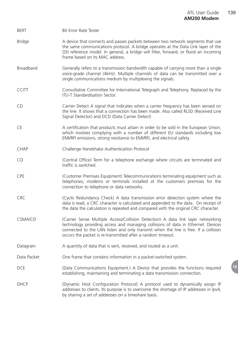 ATL Telecom AM200 User Manual | Page 139 / 145