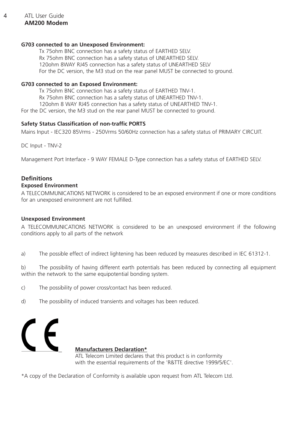 ATL Telecom AM200 User Manual | Page 4 / 145