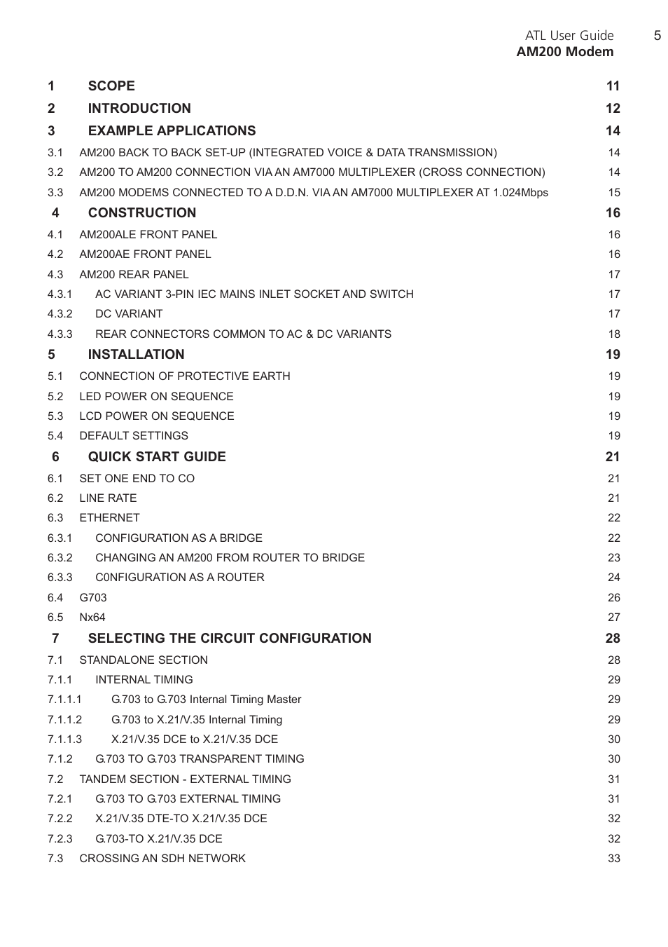 ATL Telecom AM200 User Manual | Page 5 / 145