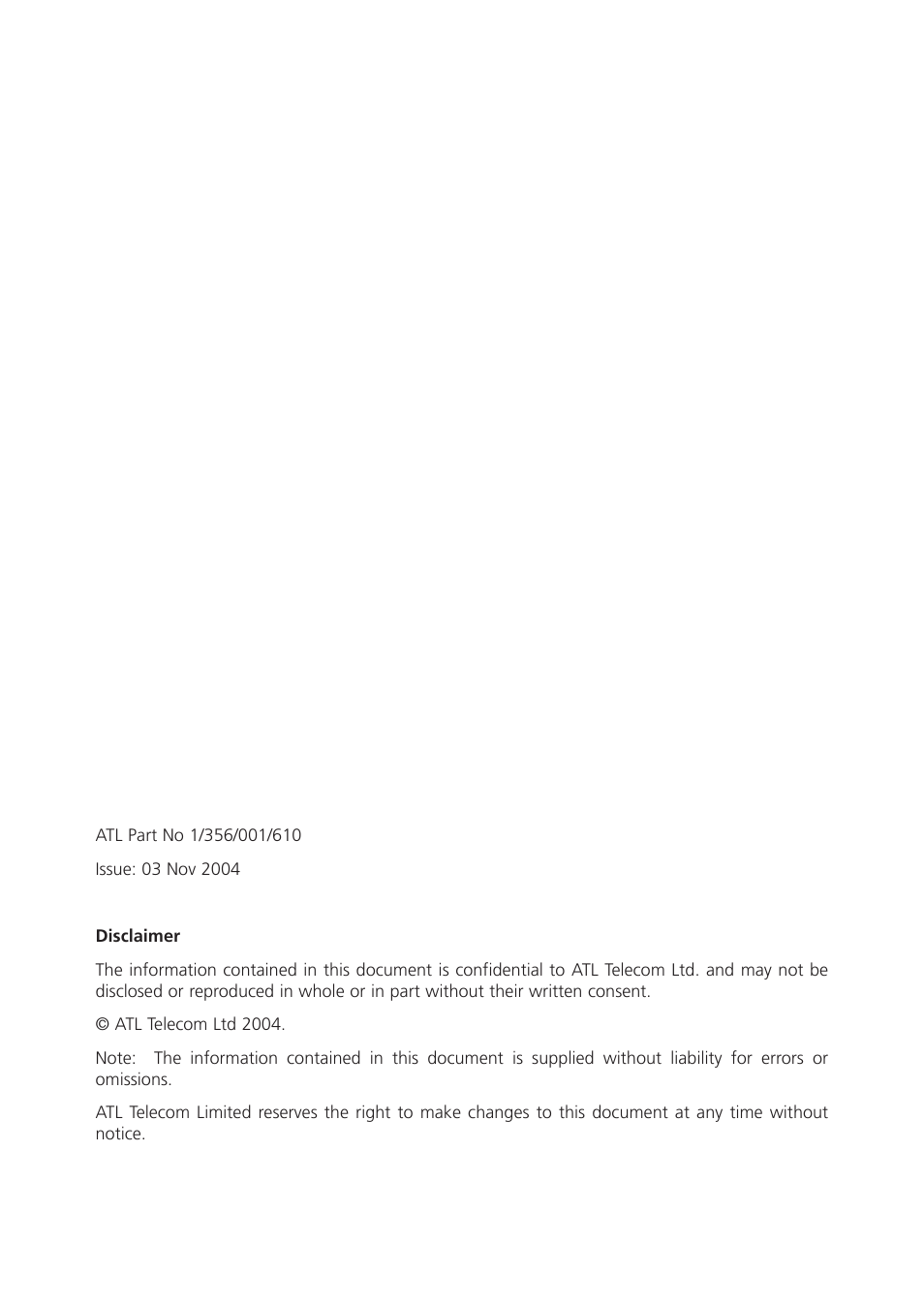 ATL Telecom OM25 User Manual | Page 2 / 63