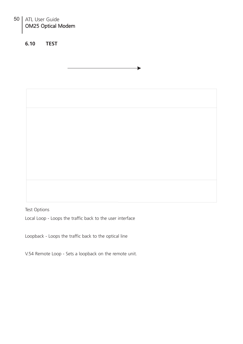 10 test, Test | ATL Telecom OM25 User Manual | Page 50 / 63