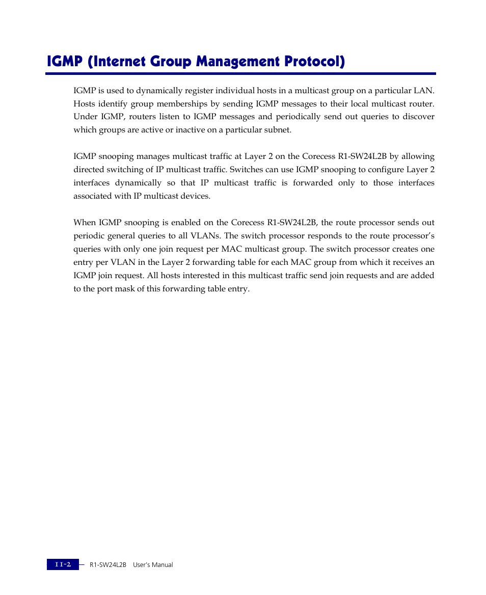 Igmp (internet group management protocol) | ATL Telecom R1-SW Ethernet Switch User Manual | Page 236 / 300
