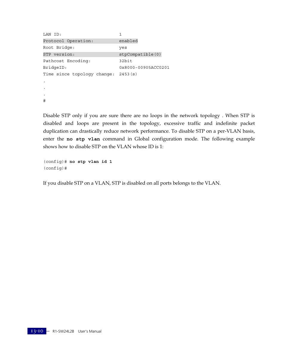 ATL Telecom R1-SW Ethernet Switch User Manual | Page 268 / 300