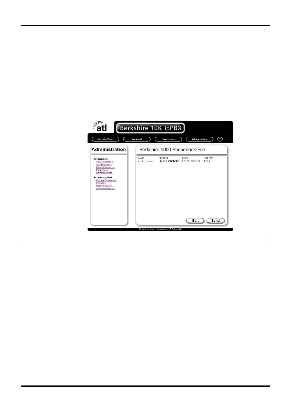 Phonebook | ATL Telecom Berkshire 10k User Manual | Page 26 / 42