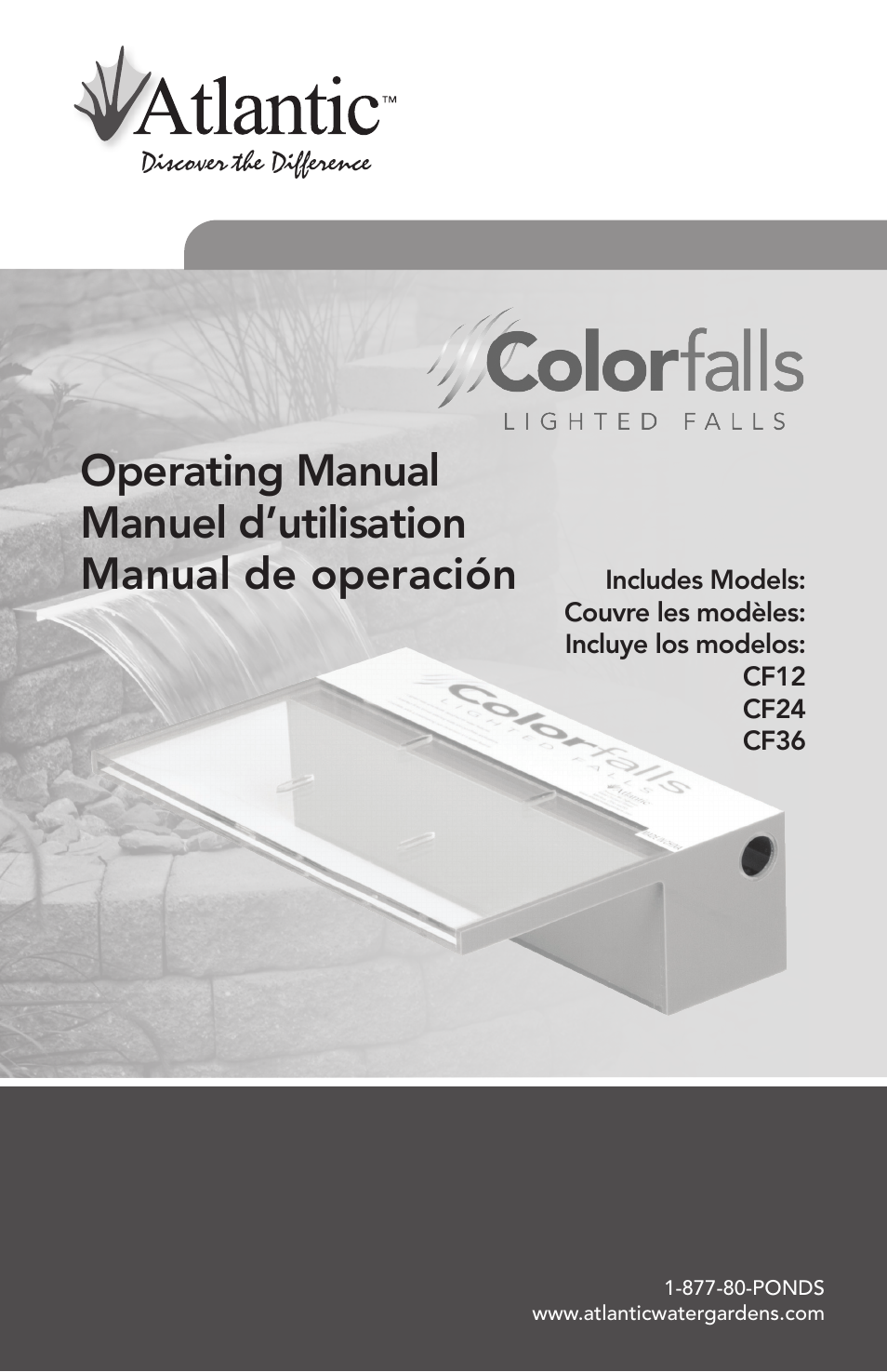 Atlantic Water Gardens 12 Colorfalls User Manual | 12 pages