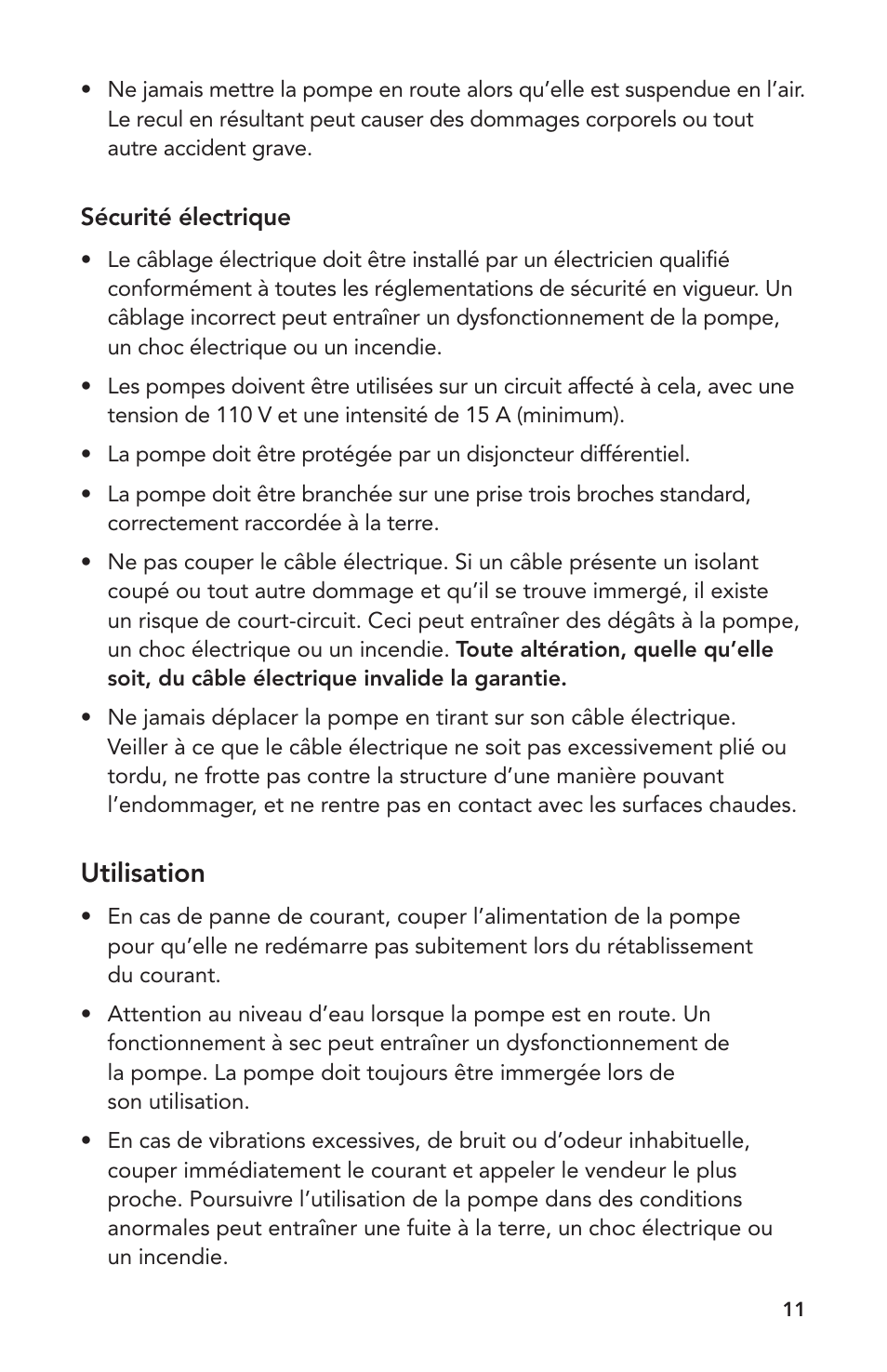 Utilisation | Atlantic Water Gardens PAF-20 User Manual | Page 11 / 24