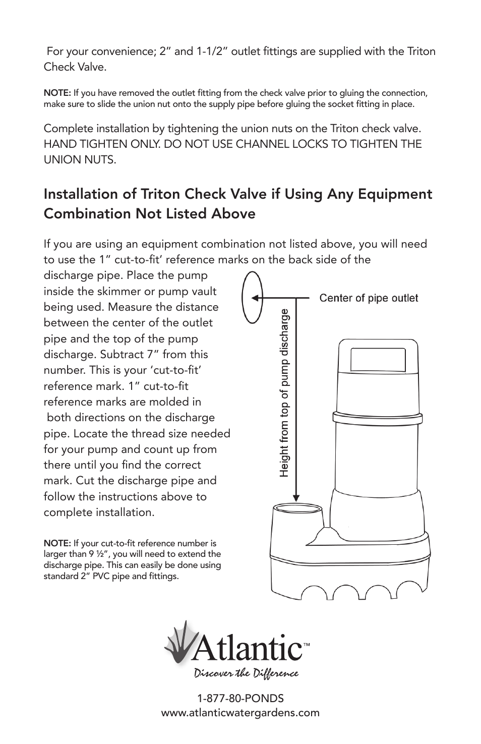 Atlantic Water Gardens TR215CV User Manual | Page 4 / 4