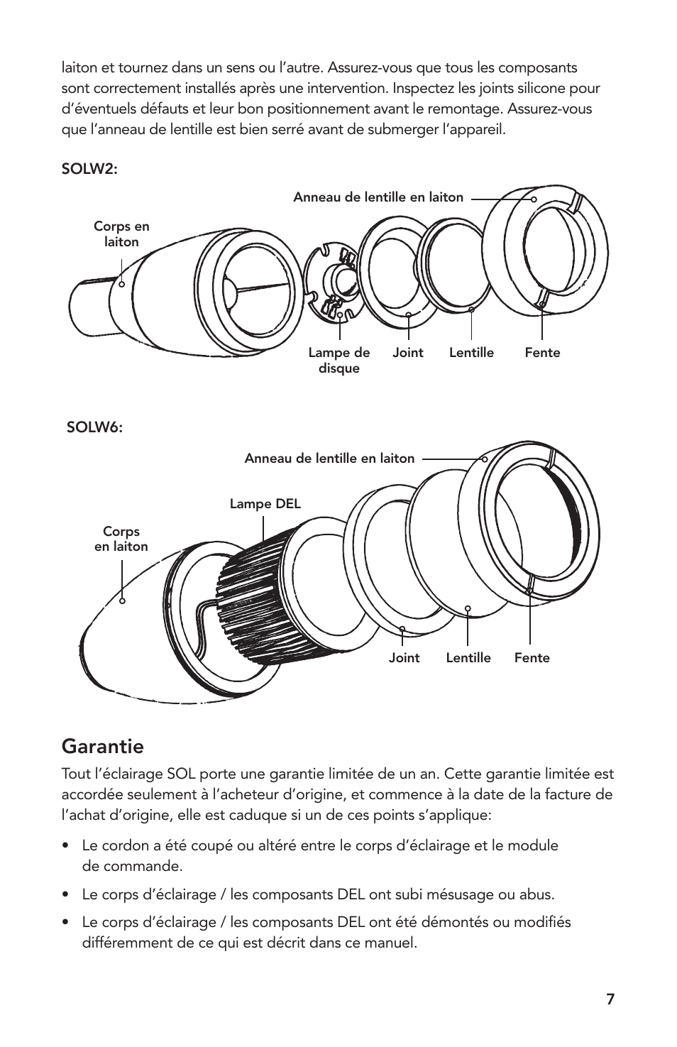 Garantie | Atlantic Water Gardens SOLW2 User Manual | Page 7 / 12
