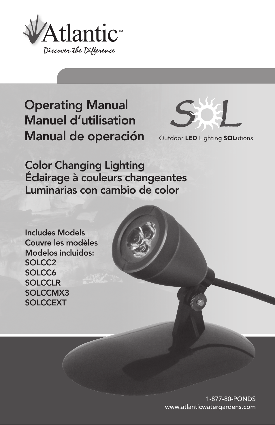 Atlantic Water Gardens SOLCC2 User Manual | 20 pages