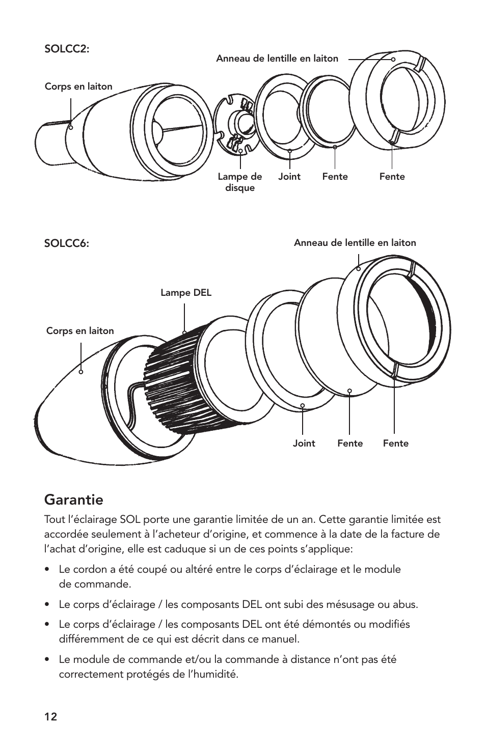 Garantie | Atlantic Water Gardens SOLCC2 User Manual | Page 12 / 20