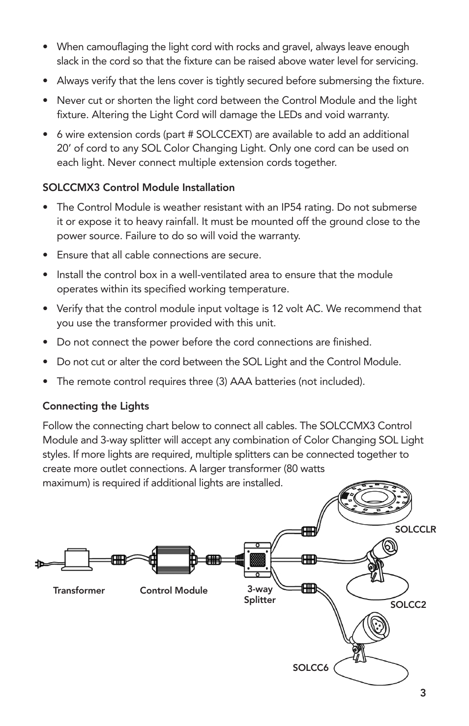 Atlantic Water Gardens SOLCC2 User Manual | Page 3 / 20