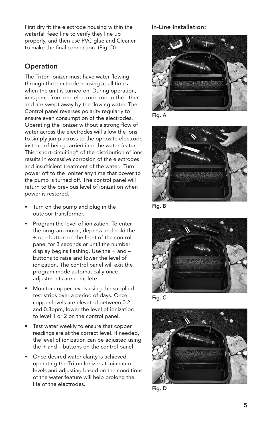 Operation | Atlantic Water Gardens TRION2 User Manual | Page 5 / 24