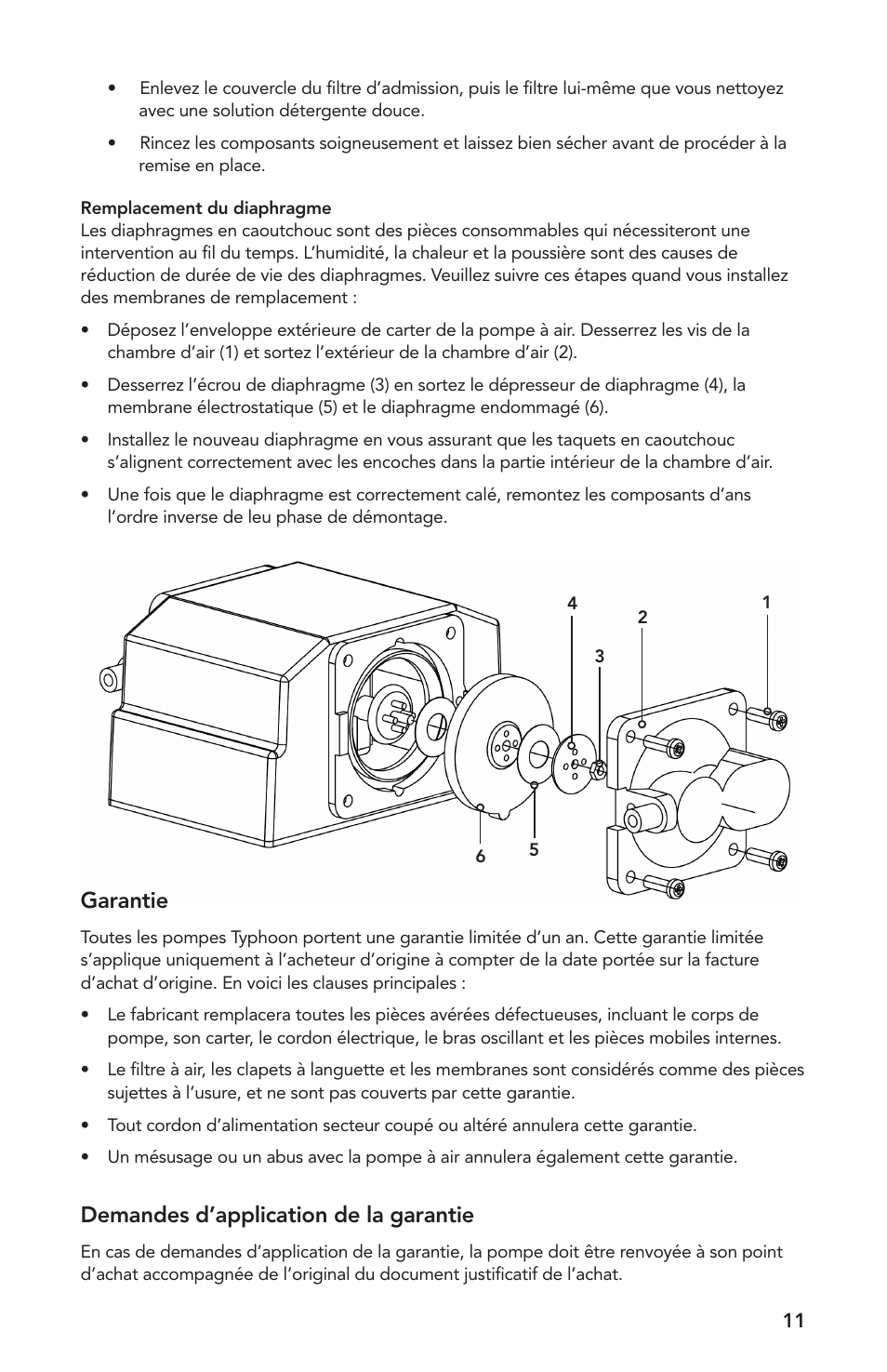 Garantie, Demandes d’application de la garantie | Atlantic Water Gardens TA1800 User Manual | Page 11 / 20