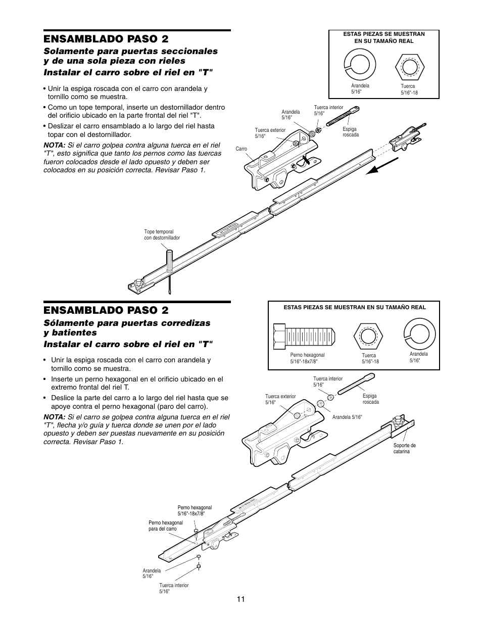 Ensamblado paso 2 | Chamberlain 1220E FS2 User Manual | Page 51 / 80