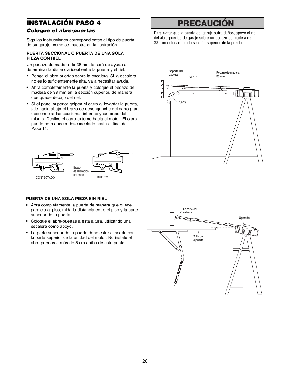 Instalación paso 4 | Chamberlain 1220E FS2 User Manual | Page 60 / 80