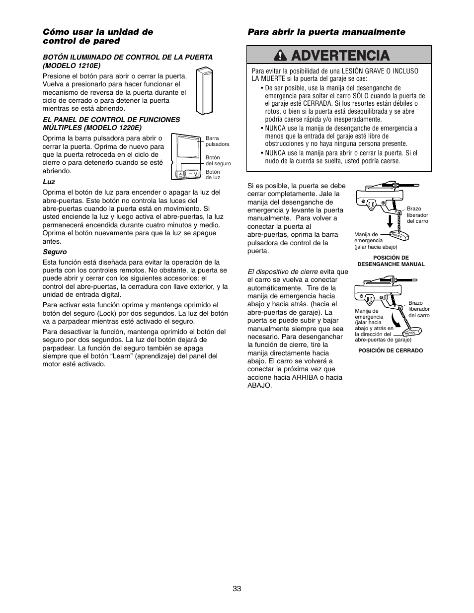Chamberlain 1220E FS2 User Manual | Page 73 / 80