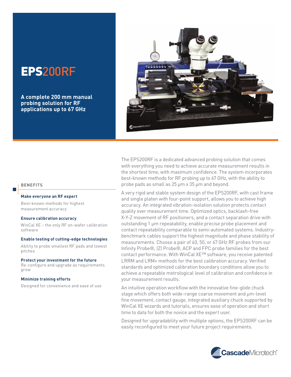 Cascade Microtech EPS200RF Package Flyer User Manual | 2 pages