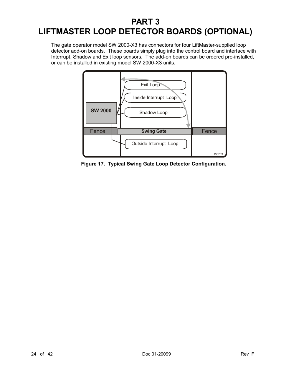 Part 3 liftmaster loop detector boards (optional) | Chamberlain ESTATE SERIES SW 2000-X3 User Manual | Page 30 / 48
