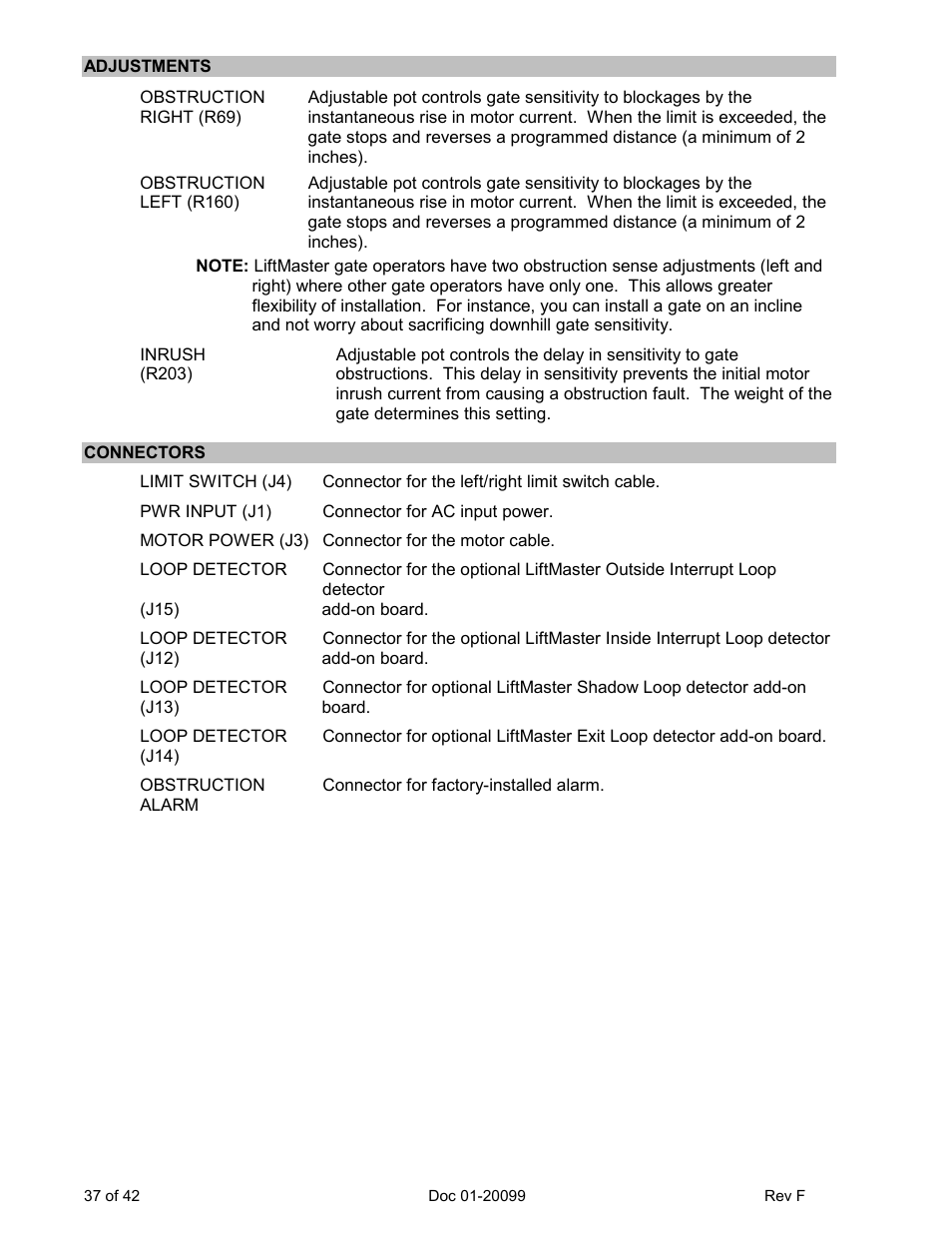 Chamberlain ESTATE SERIES SW 2000-X3 User Manual | Page 43 / 48