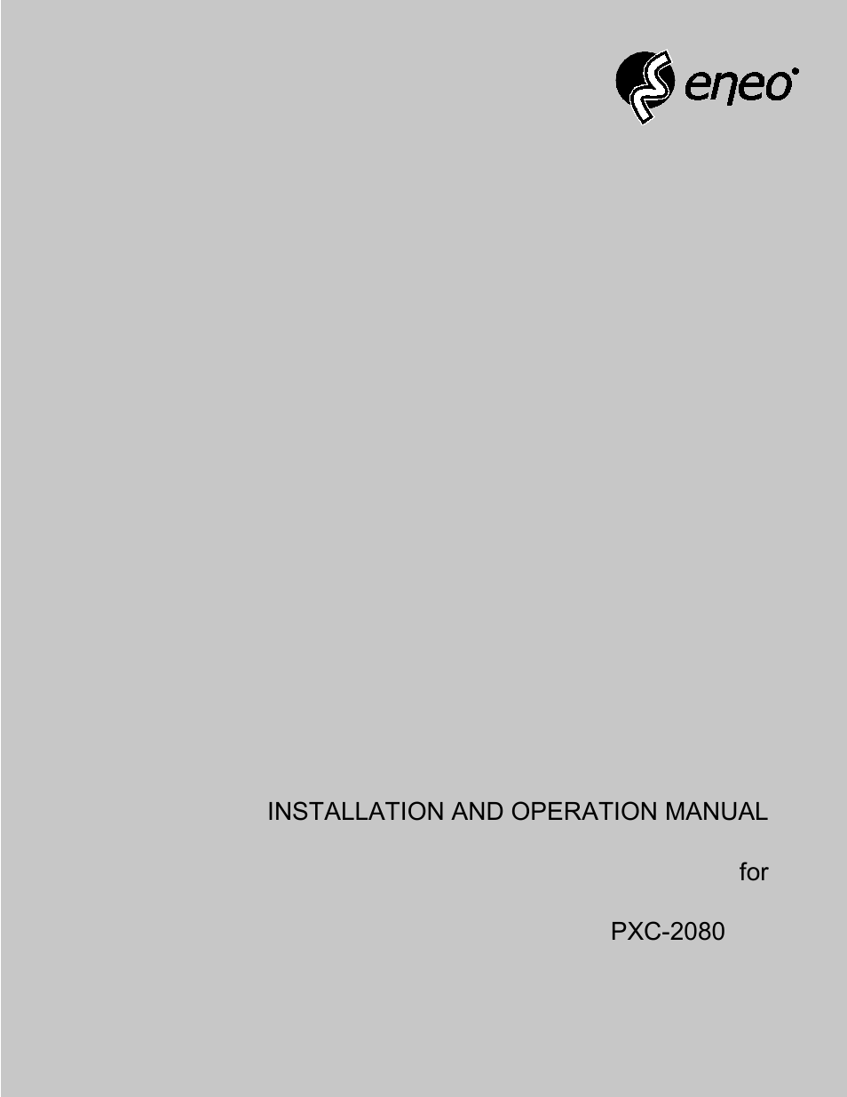 Eneo PXC-2080CS User Manual | 141 pages