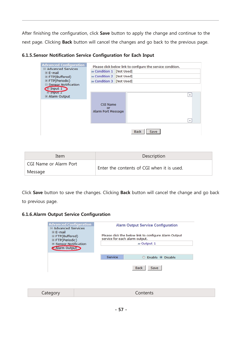 Alarm output service configuration | Eneo PXC-2080CS User Manual | Page 112 / 141