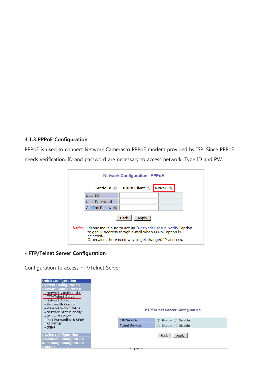 Pppoe configuration | Eneo PXC-2080CS User Manual | Page 74 / 141