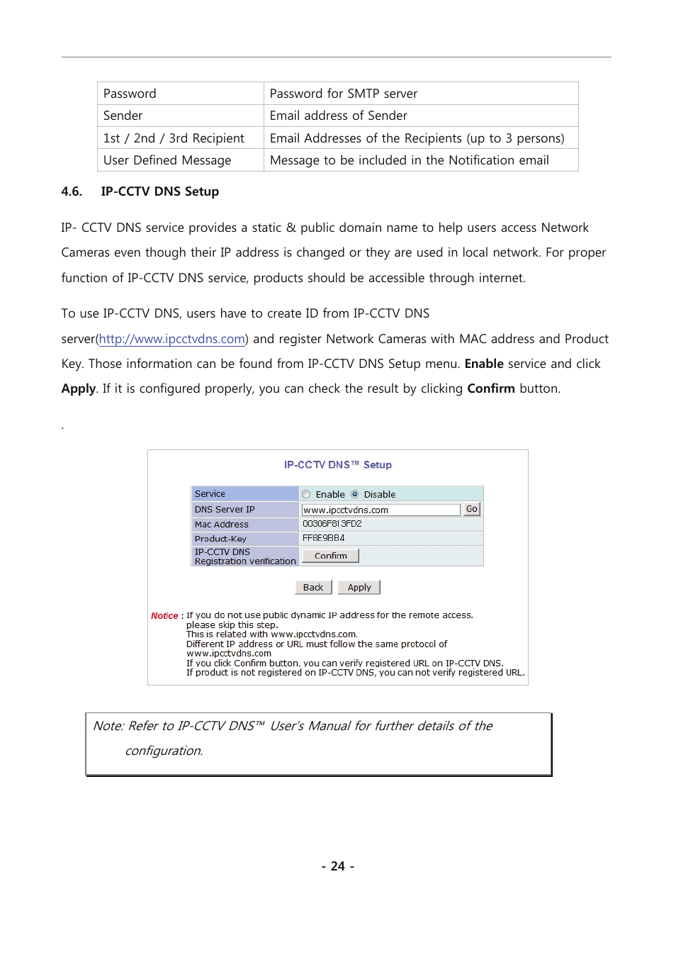 Ip-cctv dns setup, 6 ip-cctv dns setup | Eneo PXC-2080CS User Manual | Page 79 / 141