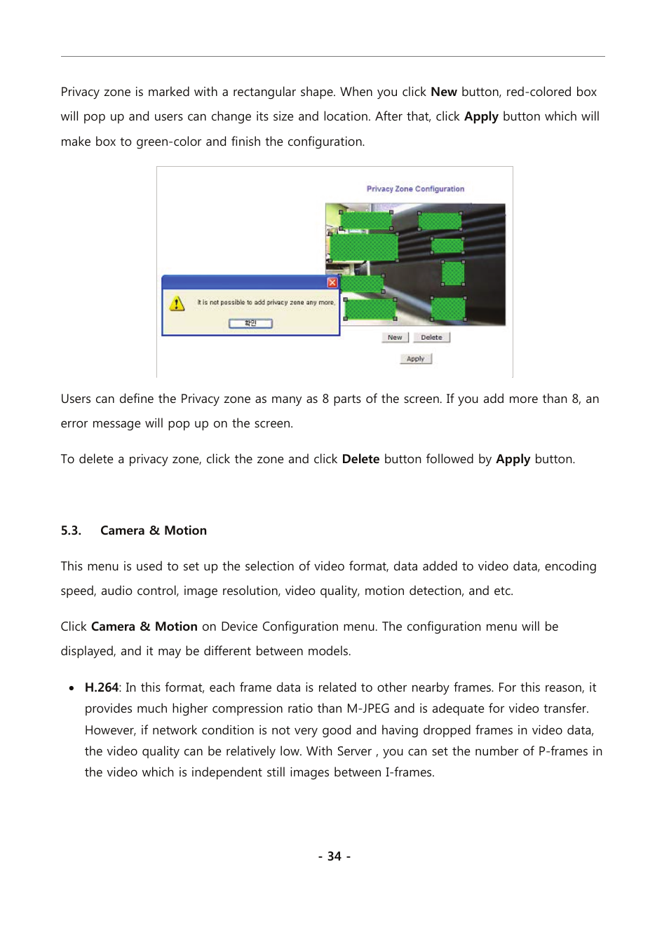 Camera & motion | Eneo PXC-2080CS User Manual | Page 89 / 141