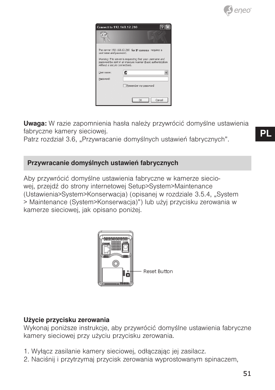 De en fr pl ru | Eneo NXC-1404F03W User Manual | Page 51 / 68