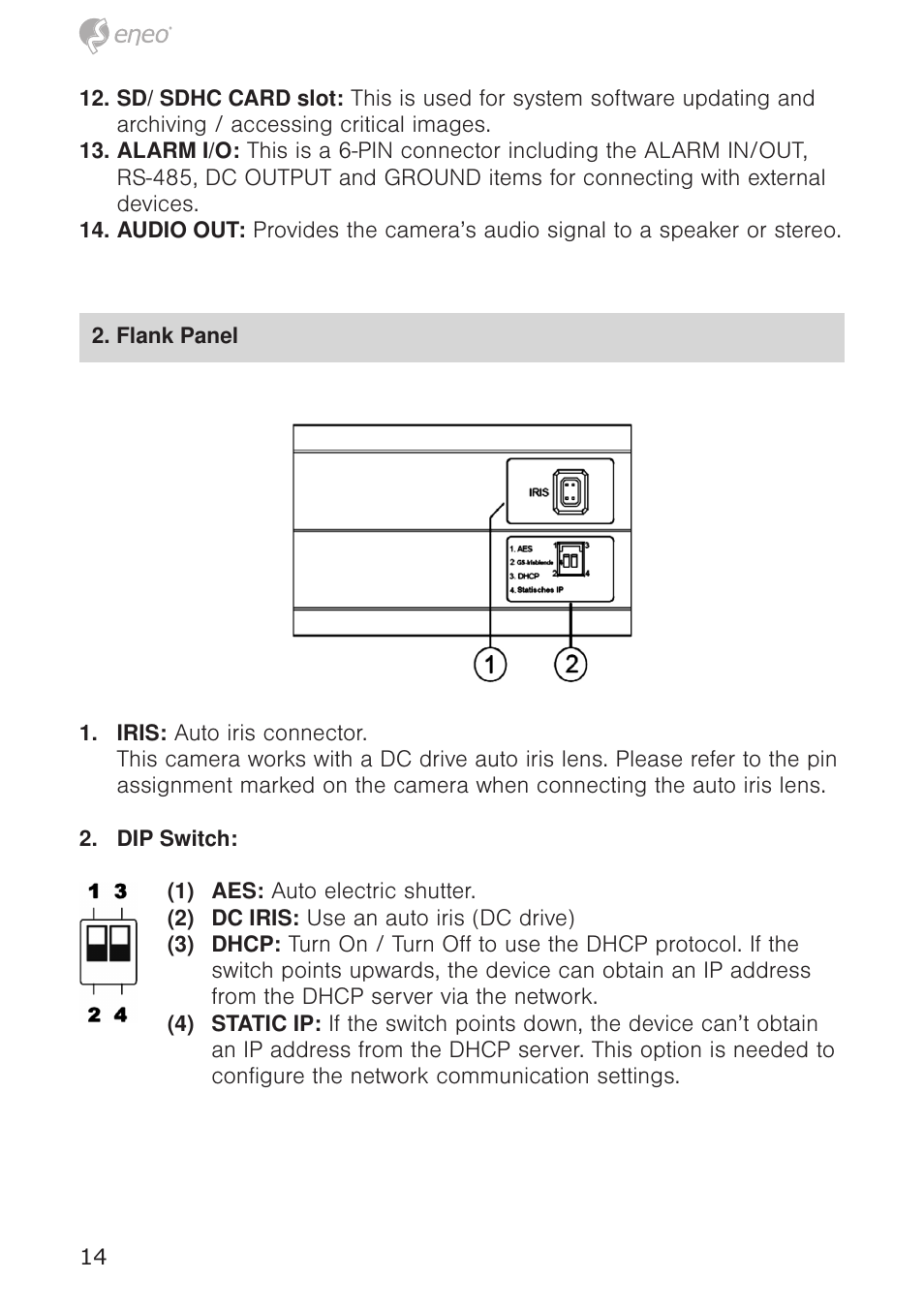 Eneo GXC-1720M User Manual | Page 14 / 48