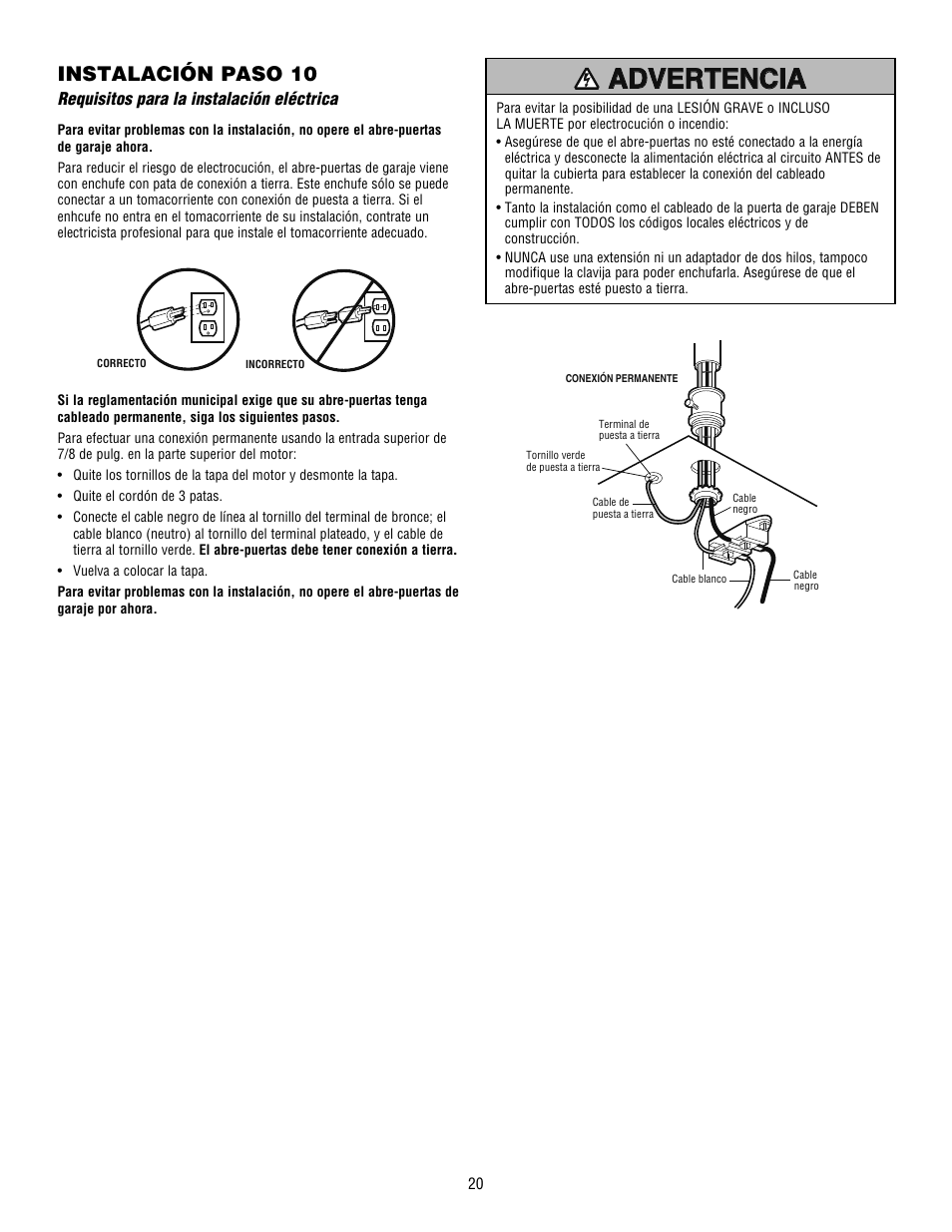 Instalación paso 10 | Chamberlain WHISPER DRIVE HD900D User Manual | Page 64 / 88