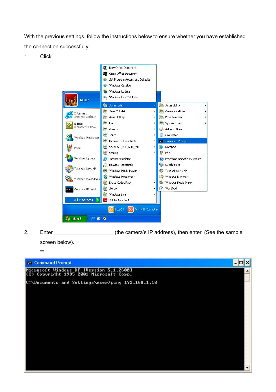 Onnection, Esting | Eneo GXC-1720M User Manual | Page 30 / 114