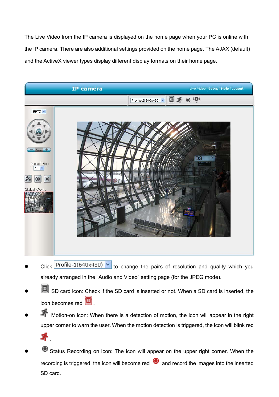 2 live video | Eneo GXC-1720M User Manual | Page 34 / 114