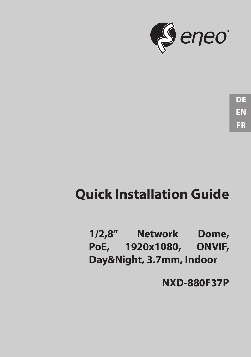 Eneo NXD-880F37P User Manual | 40 pages