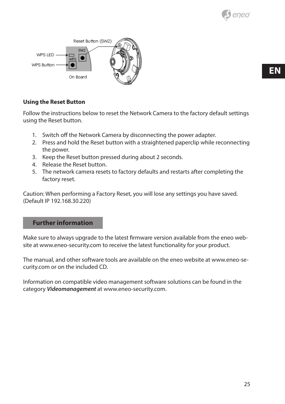 Eneo NXD-880F37P User Manual | Page 25 / 40