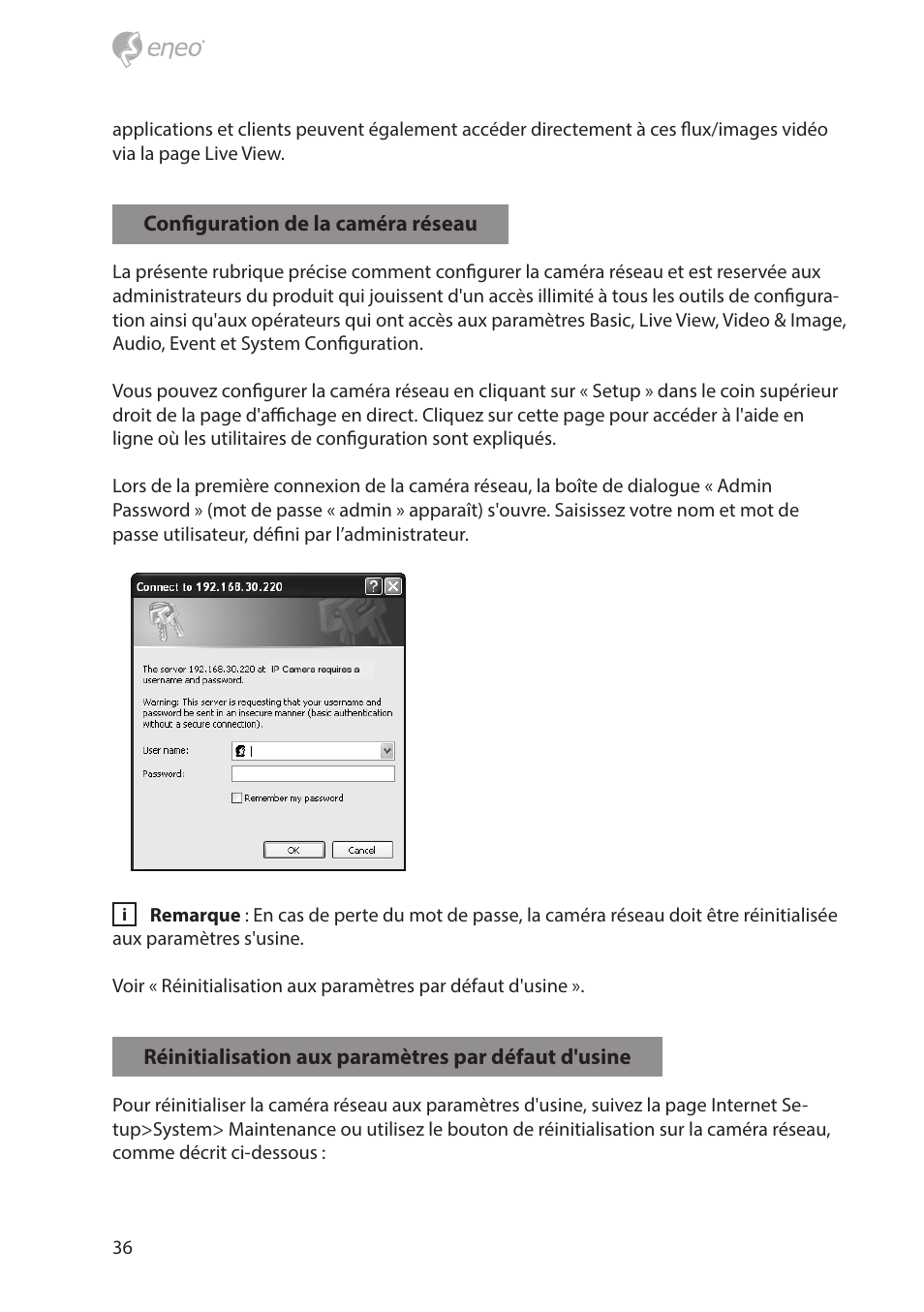 Eneo NXD-880F37P User Manual | Page 36 / 40