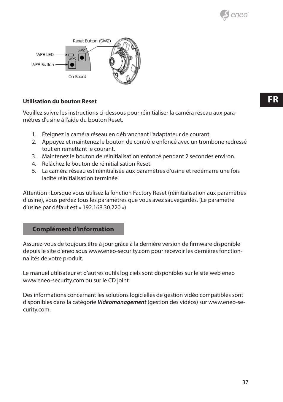 Eneo NXD-880F37P User Manual | Page 37 / 40