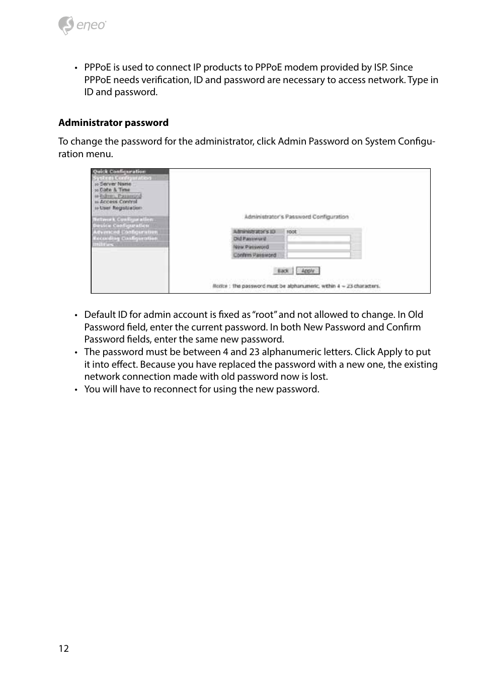 Eneo PXD-2080MIR D User Manual | Page 12 / 44