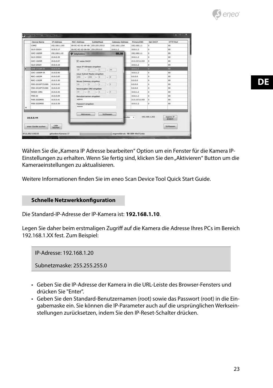 Eneo PXD-2080MIR D User Manual | Page 23 / 44